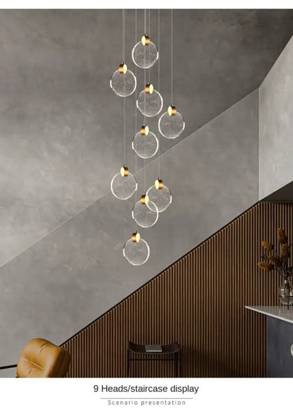 Modern glass globe crystal pendant with gold-toned hardware decorbites led crystal pendant light for bedroom and bathroom