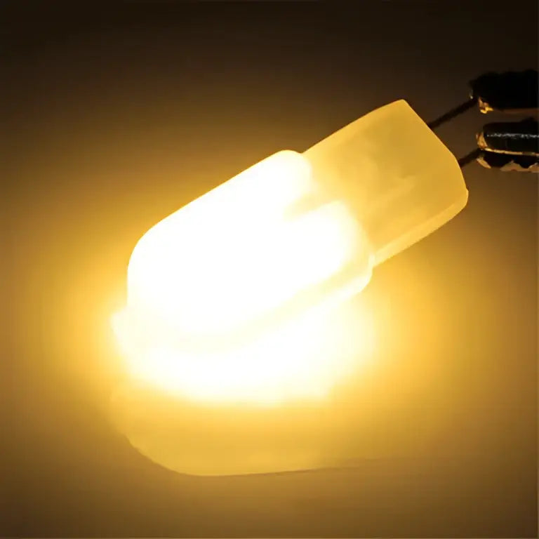 Warm white led g4 bulb with frosted glass housing and metallic base from decorbites led for efficient lighting