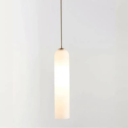 Decorbites led glass pendant chandelier with frosted glass cylinder and brass rod pendant light for kitchen bar decor