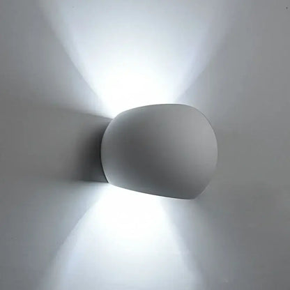 Minimalist white matte-finish decorbites led gypsum wall lamp with soft diffused lighting for indoor use