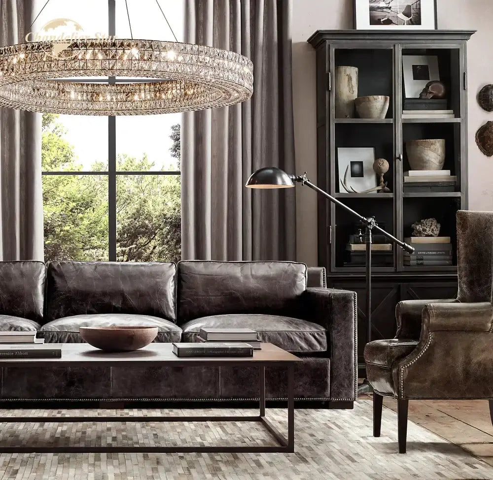 Decorbites led halo crystal chandelier with multi-tiered modern design for bedroom living and dining room decor