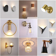 Gold-toned decorbites led indoor wall lamp with cylindrical lampshade and minimalist design for bedside lighting