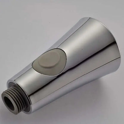 Chrome-finished decorbites led kitchen faucet spray head with matte gray button for color changing pull out nozzle use