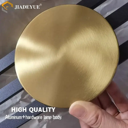 DecorBites led long wall lamp with gold brushed aluminum circular body for modern nordic living room decor