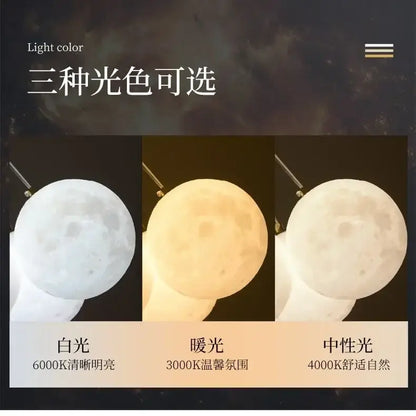Decorbites led lunar ball lamp with matte finish in white warm or neutral light for living bedroom home decor lighting