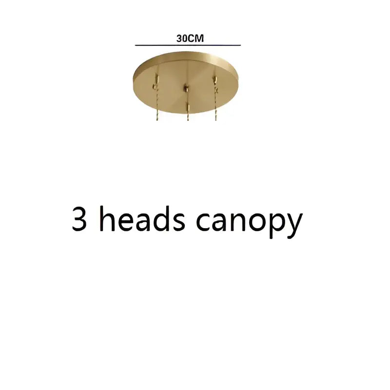 Gold-colored decorbites led marble pendant lamp with three downward-facing heads for modern luxury lighting