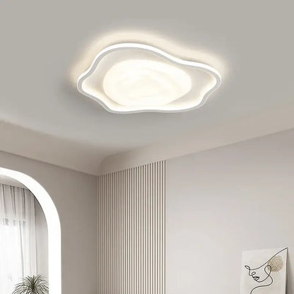 Decorbites led minimalism chandelier featuring a sleek white cloud-shaped design with soft diffused indoor lighting