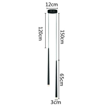 Black decorbites led minimalist pendant lamp with sleek cylindrical design and matte finish for modern lighting