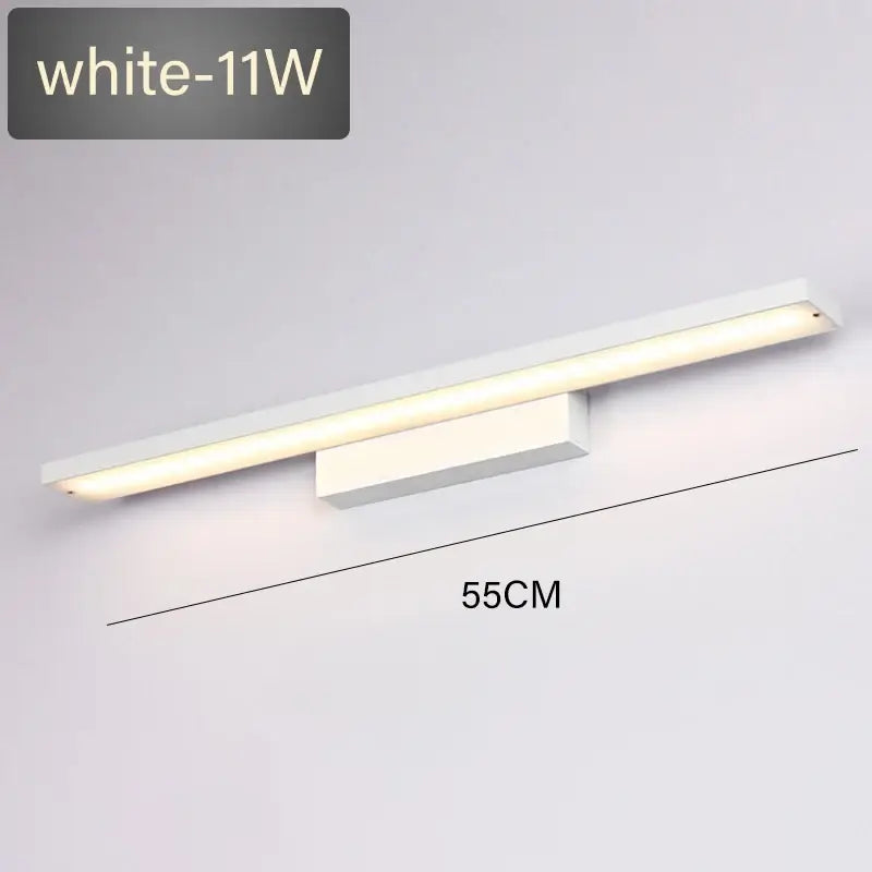 White 11w decorbites led mirror wall lamp with modern design 55cm length led mirror light fixture for indoor use