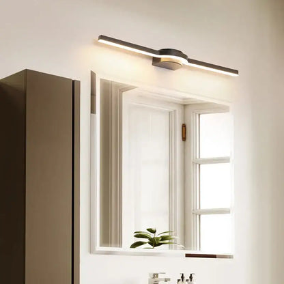 Modern minimalist decorbites led mirror with sleek rectangular frame and integrated led mirror wall sconces for bathroom use