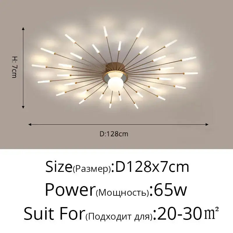 Decorbites™ led modern ceiling lights with brass-toned base and frosted led bulbs for bedroom hall and living room