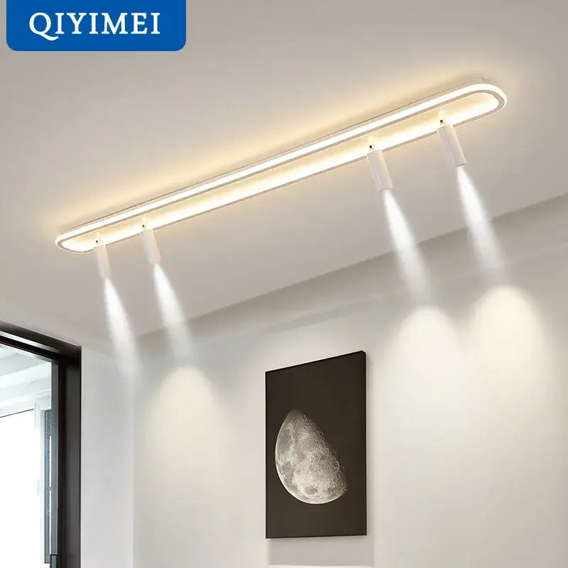 Modern chandelier decorbites led modern white ceiling light with adjustable spotlights for indoor living room lighting