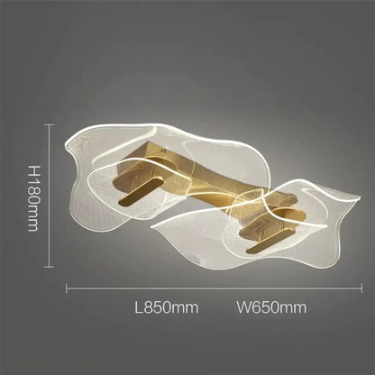Modern gold-toned decorbites led modern floor lamp with translucent acrylic wave design for living room decor