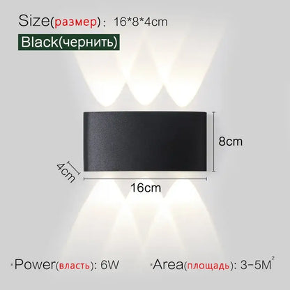 Black rectangular decorbites led modern wall lamp with three angled beams for bedroom living room aisle lighting