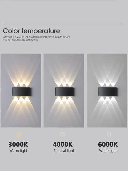 Modern black rectangular wall lamp by decorbites led modern minimalist with four angled leds for bedroom and living room use