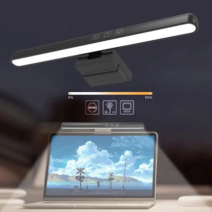 Black led monitor screen light bar with sleek modern design and adjustable bracket from decorbites led monitor series