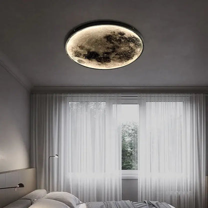 Circular decorbites led moon wall lamp with detailed textured moon surface and subtle edge illumination for modern decor