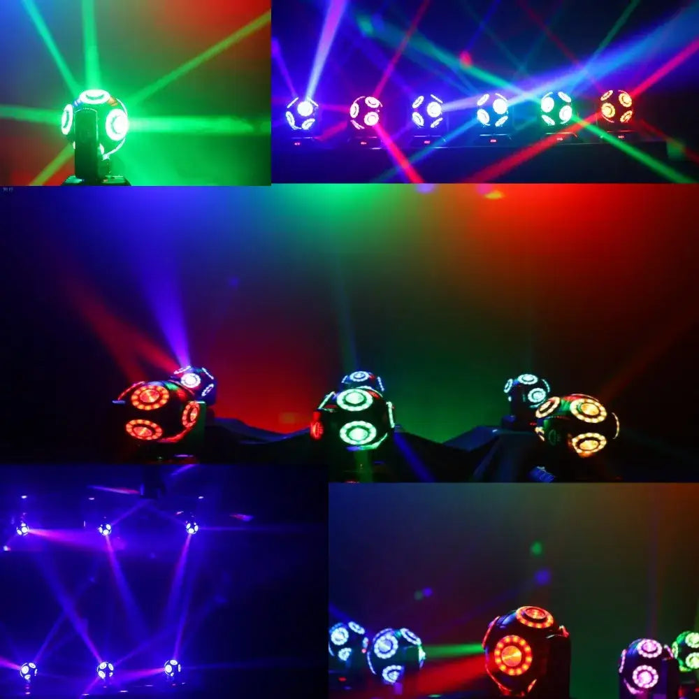 Decorbites led moving head beam light with halo rgbw 4in1 colorful spherical laser projectors emitting vibrant beams