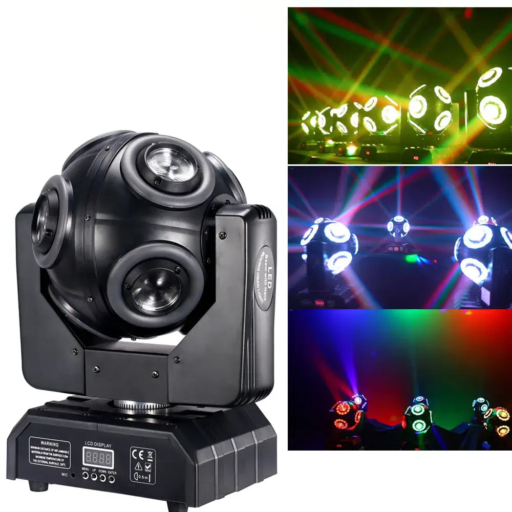 Black decorbites led moving head spotlight with multiple lens arrays and control panel for dj stage lighting