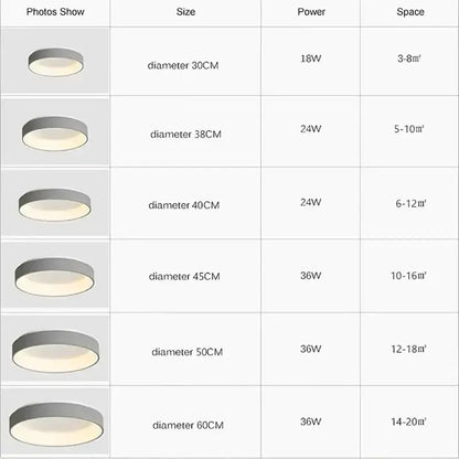 Modern 36w decorbites led nordic ceiling light with silver and white accents for living room and bedroom decor