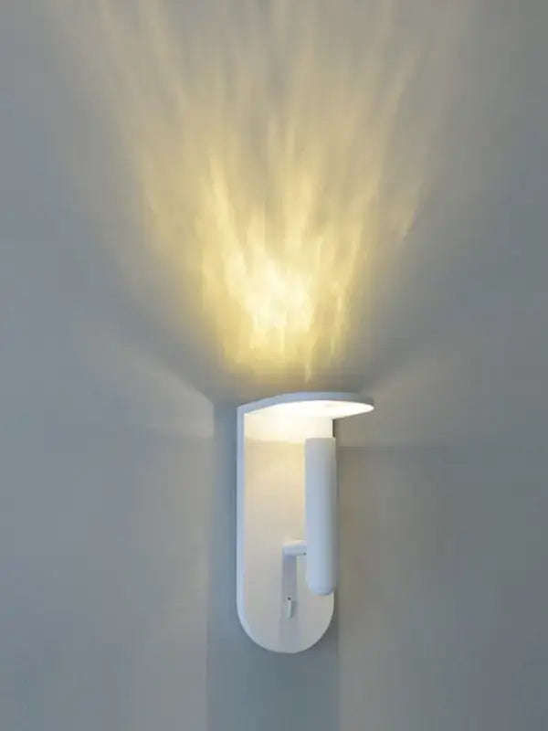 White minimalist decorbites led nordic flame wall lamp with sleek design emitting warm diffused light for home decor