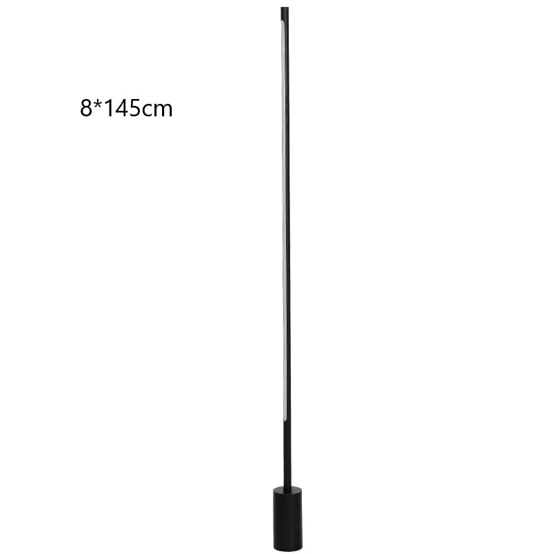 Black minimalist decorbites led nordic floor lamp with sleek design and integrated led light strip for modern home decor lighting