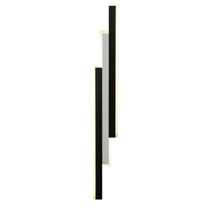 DecorBites led outdoor wall lantern with sleek black and matte gray bars and warm led lighting for garden and porch