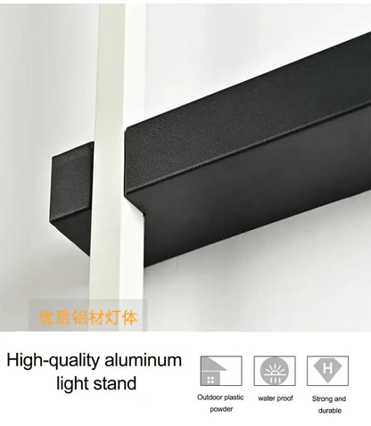 Black matte aluminum decorbites™ outdoor wall light with modern sleek design for villa garden patio use