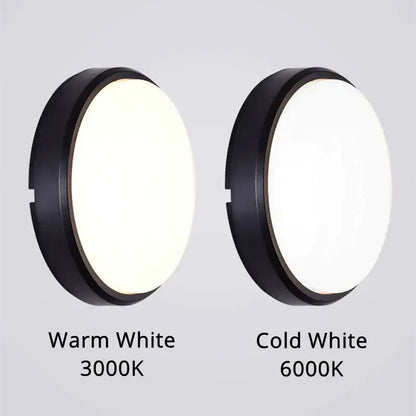 Decorbites™ led oval wall lamp with black frame featuring warm white 3000k and cold white 6000k led lights