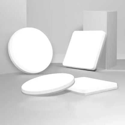 White circular and square decorbites led panel ceiling lights with minimalist design for bedroom and living room lighting