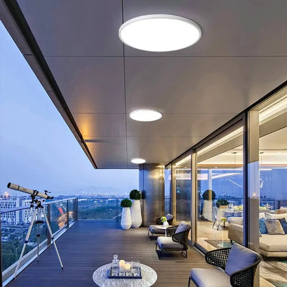 Circular recessed decorbites led panel ceiling light with sleek white finish and minimalist design for home lighting
