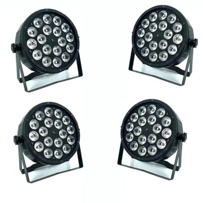 Black circular decorbites led par 12x18w stage light with 16 silver leds for dj wash light and party use