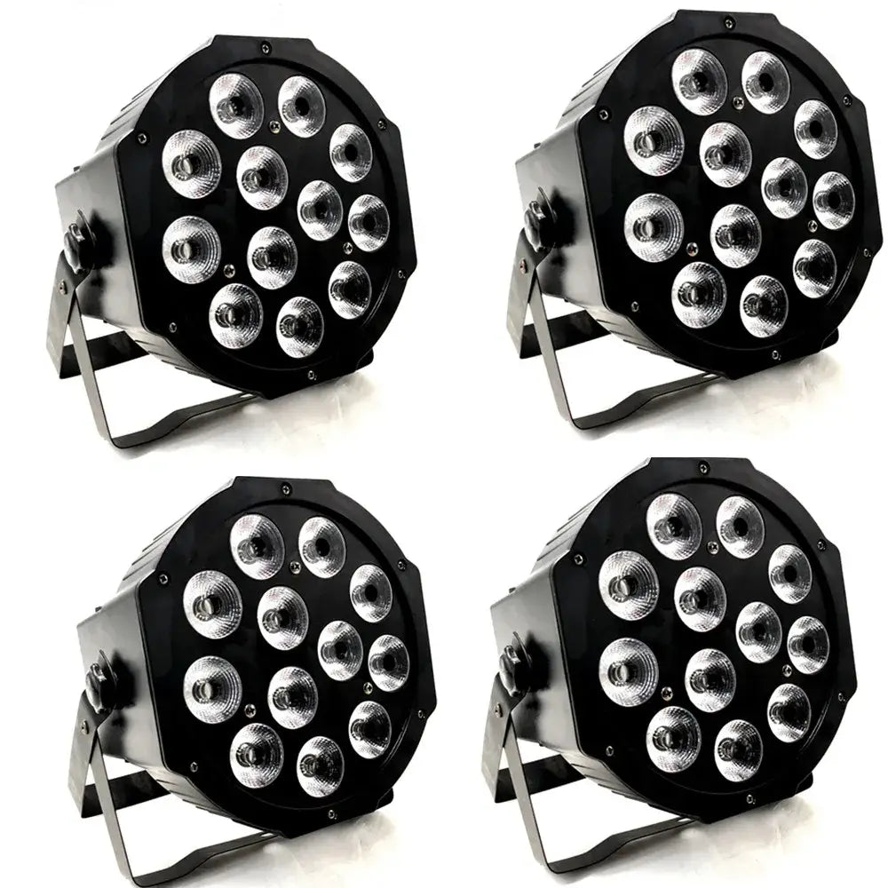 Black octagonal decorbites led par 12x18w rgbwa with 16 circular bulbs for stage and party lighting
