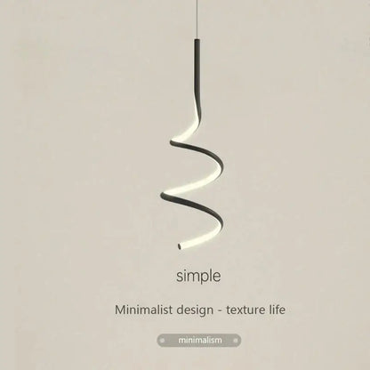 Sleek black decorbites led pendant lamp with glowing white led strip and minimalist nordic design for indoor use