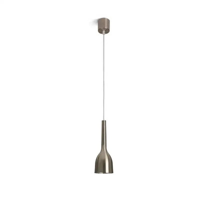 Modern decorbites led pendant light with brushed nickel finish and sleek cylindrical shade hanging by thin cord
