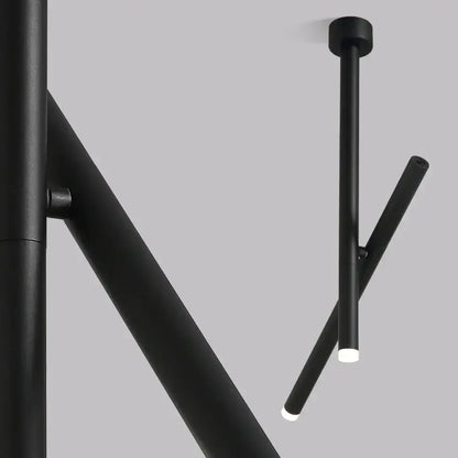 Modern black cylindrical aluminum decorbites led pendant light with adjustable design for living and dining rooms