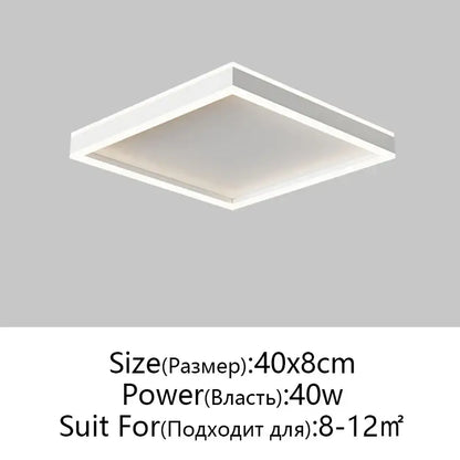 Modern white square decorbites led pendant ceiling lamp with sleek minimalist design for living room and kitchen decor