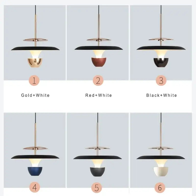 Modern minimalist DecorBites led pendant light with polished brass stem and black bowl shade for kitchen and dining room