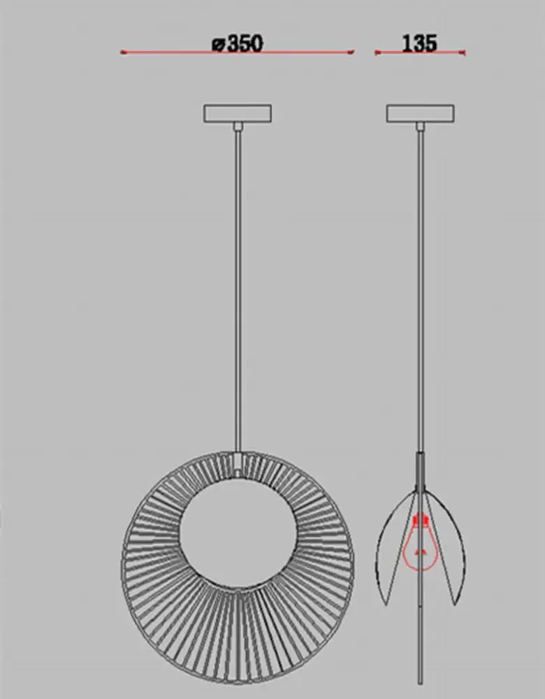 Modern circular decorbites led pendant light with sleek metallic frame and radial spoke design for loft bedroom decor