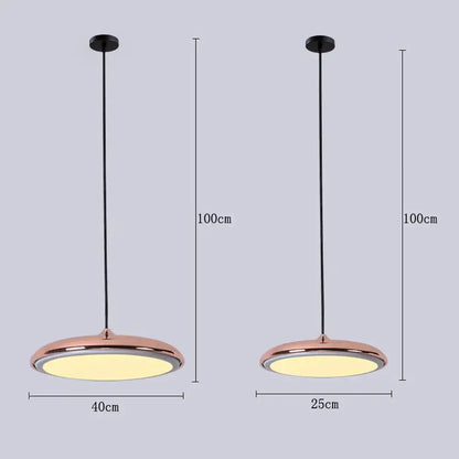 Modern copper-finished decorbites led pendant light with circular design and warm led illumination for kitchen bar living room