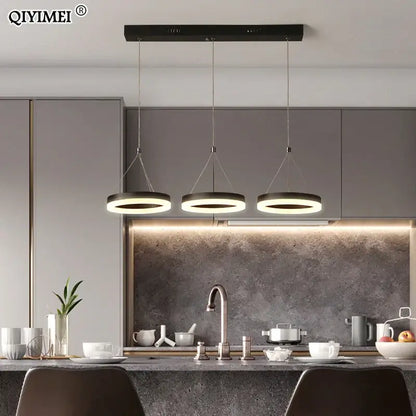 Modern black circular pendant lights with warm white led illumination from decorbites led pendant lights fixture