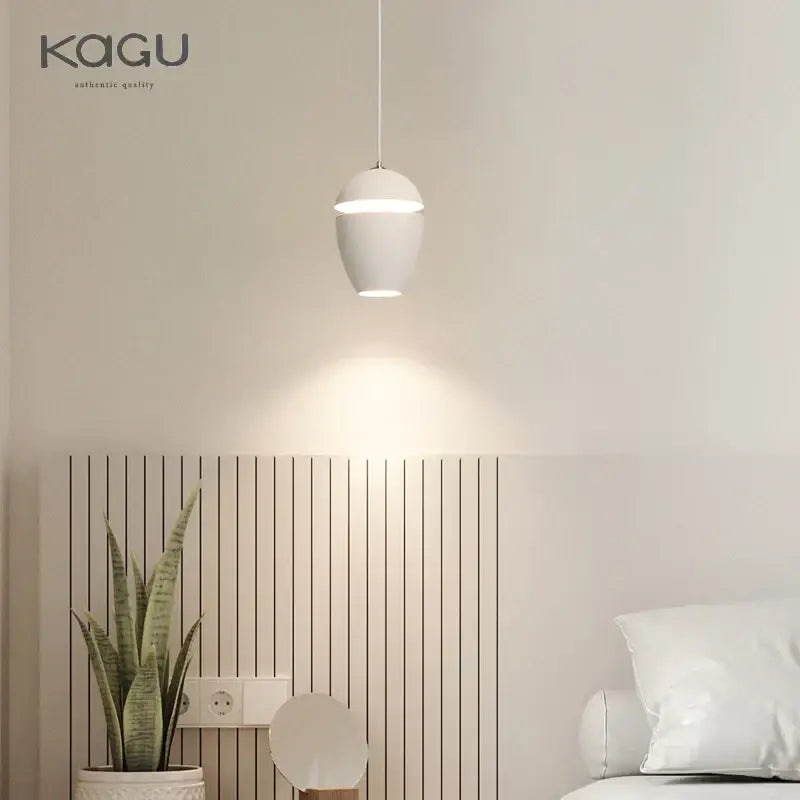 White ceramic decorbites led pendant lights with sleek teardrop design for modern bedside and restaurant use