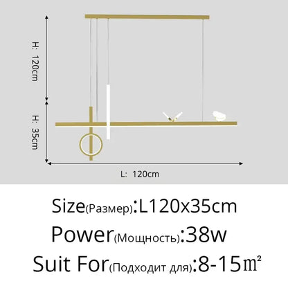 DecorBites™ LED pendant lights with sleek gold metal frame and geometric design for modern home décor lighting