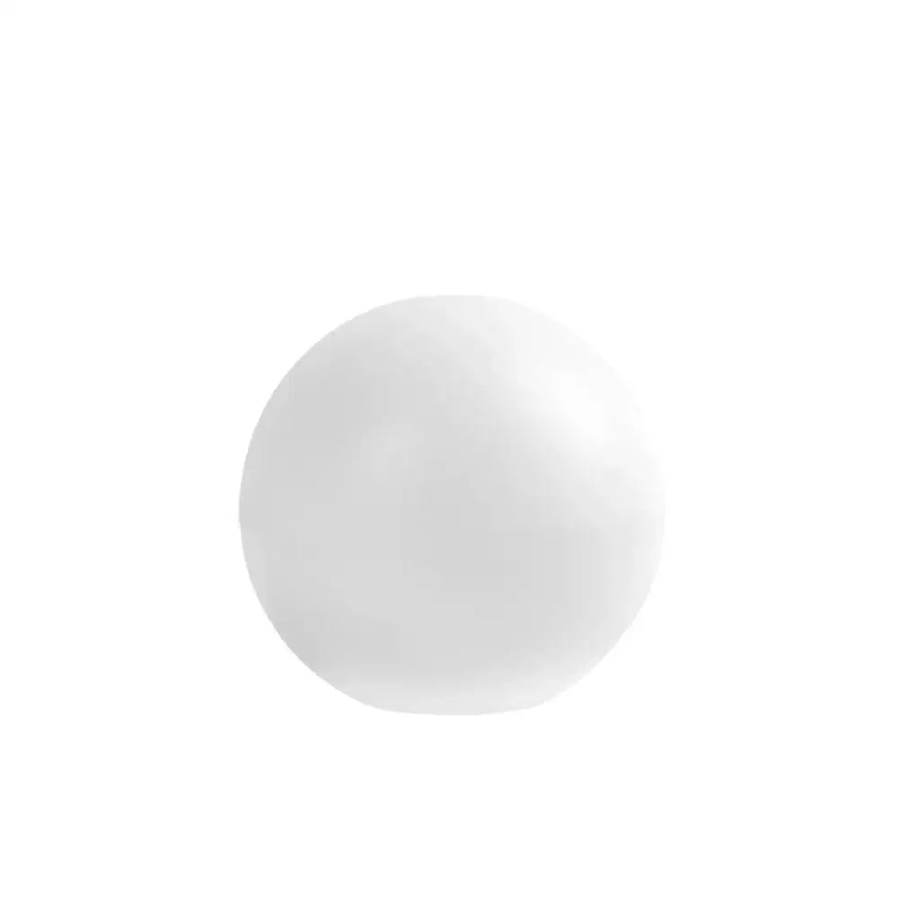 A smooth white pearl resembling a decorbites led pool ball light with subtle luster for colorful pool lighting