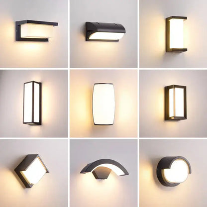Modern black-framed decorbites led radar wall lamp with frosted glass panels and warm white led radar induction lighting