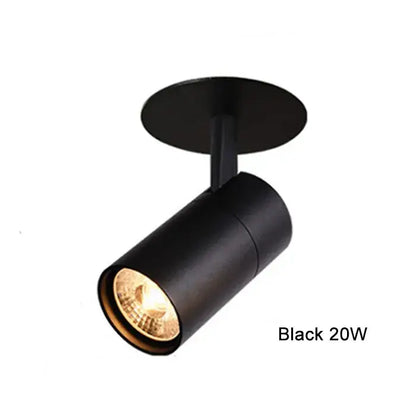 Black 20w matte finish cylindrical decorbites led recessed ceiling lights ideal for kitchen and shop ceiling lighting