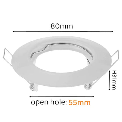 White circular decorbites led recessed spotlight fixture with 80mm diameter in aluminum for led recessed downlights