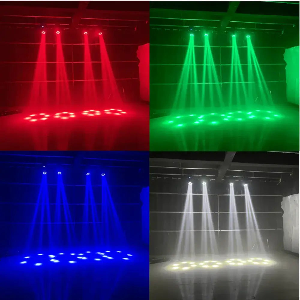 Decorbites led rgbw six bees eyes stage lighting emitting vibrant red green blue and white beams for dynamic effects