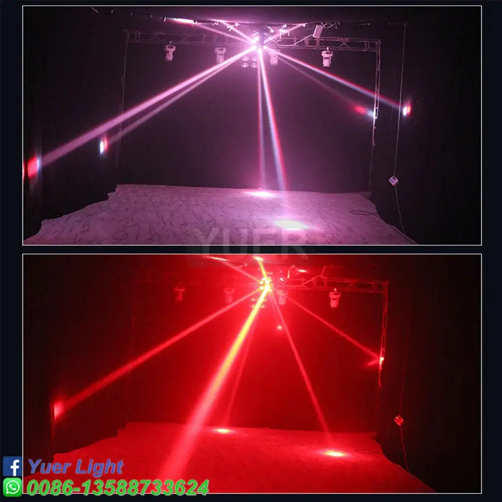 Decorbites™ led rgbw moving head light emitting vibrant red and pink beams for stage disco dj party bar use