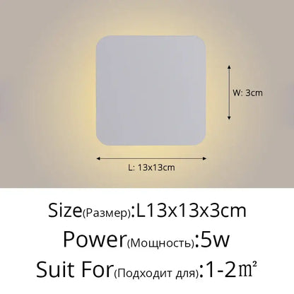 A sleek white decorbites led round touch wall lamp with rounded corners for bedroom and aisle decor